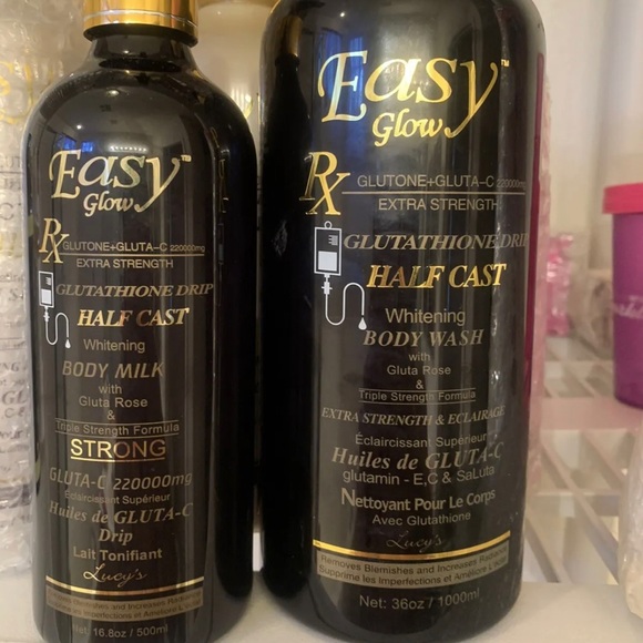 Easy glow shower gel and lotion super whitening black color 2 in 1 set